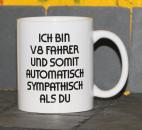 Weiße Tasse mit Spruch  